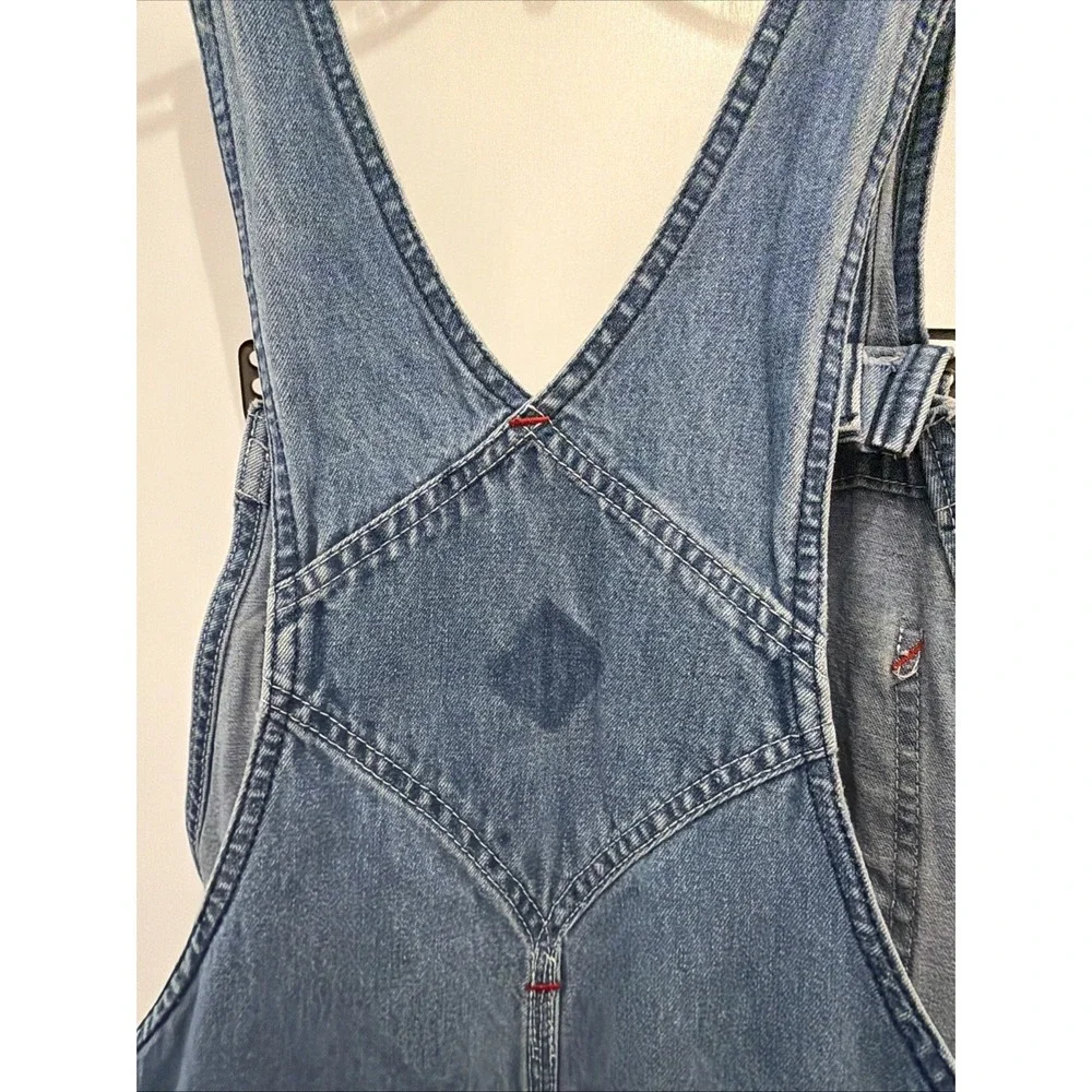 VTG Big Mac Overalls Men's 34x29 Denim BibBCarpenter Farm Work THRASHED/DISTRESS